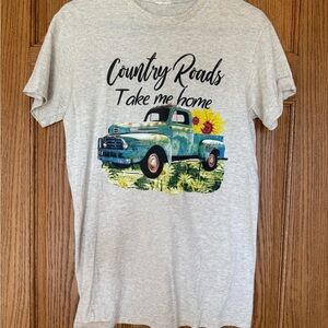 Cream colored Graphic Tee with Vintage Truck Design